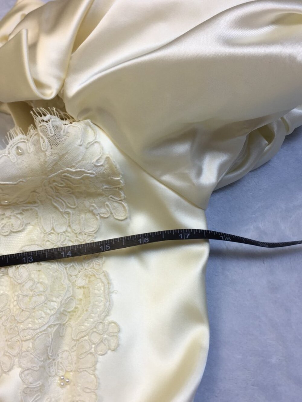 Vtg 1980s Bridal Originals Wedding Dress Size 10 Womans Cream Off the Shoulder - Picture 13 of 15